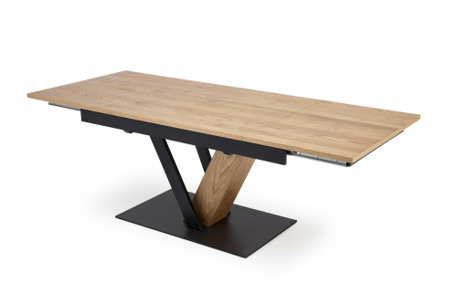 FANIS stół rozkładany 160-220/90/78 cm, naturalny / czarny