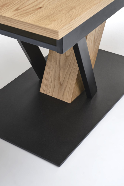 FANIS stół rozkładany 160-220/90/78 cm, naturalny / czarny