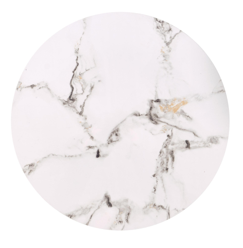 FATIMA zestaw 2 ław, biały marmur / czarny