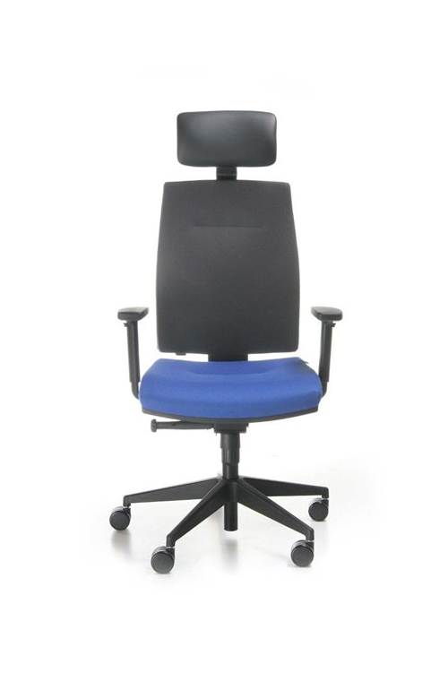 Fotel biurowy CORR black CJ 103 SBF z zagłówkiem - ruch 3D
