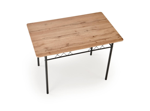 FAUST zestaw stół + 4 krzesła dąb naturalny / czarny