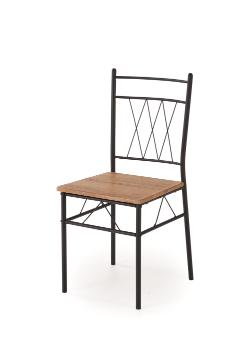 FAUST zestaw stół + 4 krzesła dąb naturalny / czarny