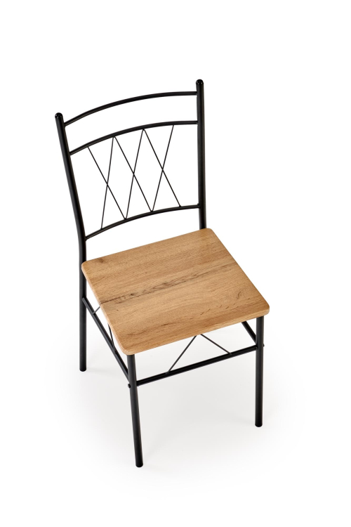 FAUST zestaw stół + 4 krzesła dąb naturalny / czarny