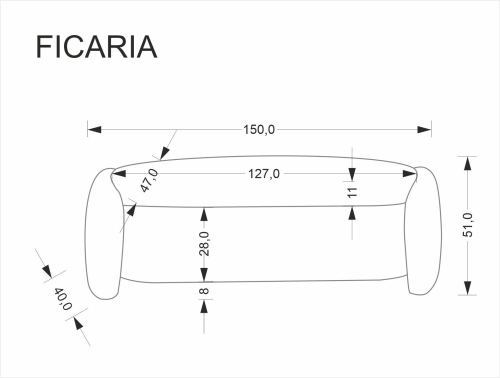FICARIA ławka z funkcją pojemnika kremowy