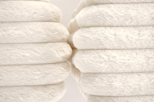 FIDO zestaw 2 puf, kremowy / złoty