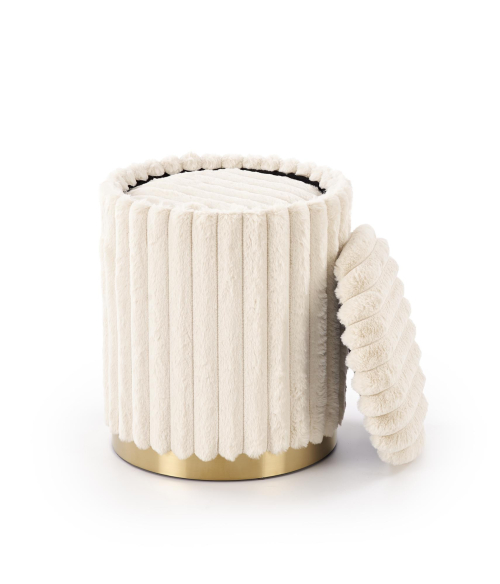 FIDO zestaw 2 puf, kremowy / złoty