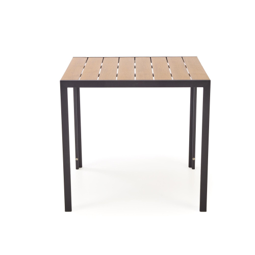 FIERRO  stół kwadratowy, brązowy / czarny