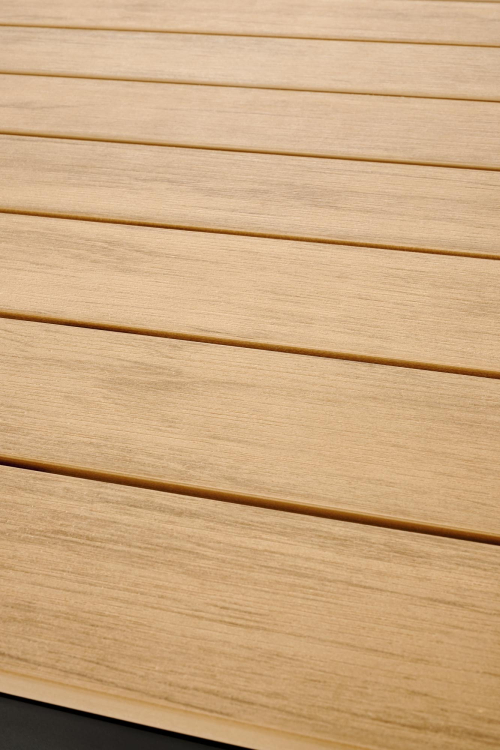 FIERRO  stół kwadratowy, brązowy / czarny