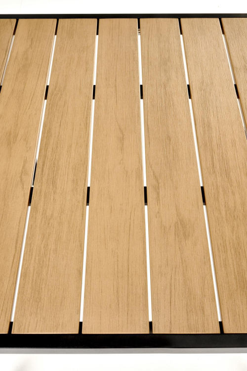 FIERRO  stół kwadratowy, brązowy / czarny