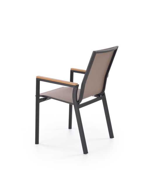 FIERRO krzesło, czarny / popielaty / brązowy