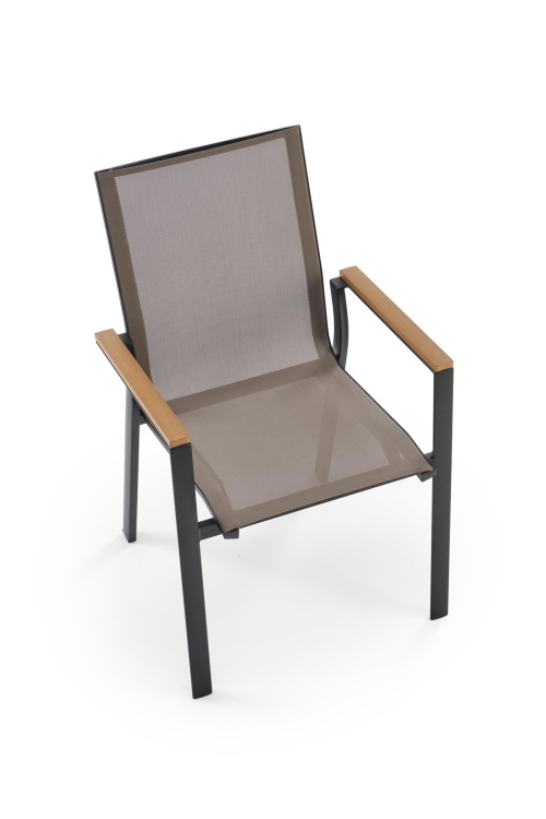 FIERRO krzesło, czarny / popielaty / brązowy