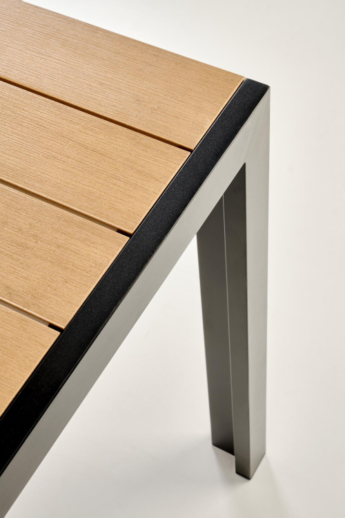 FIERRO  stół prostokątny, brązowy / czarny