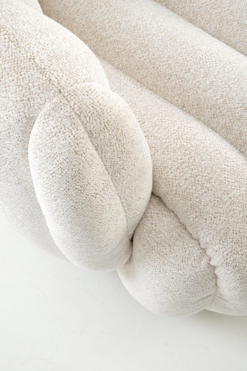 FRASER fotel wypoczynkowy obrotowy kremowy