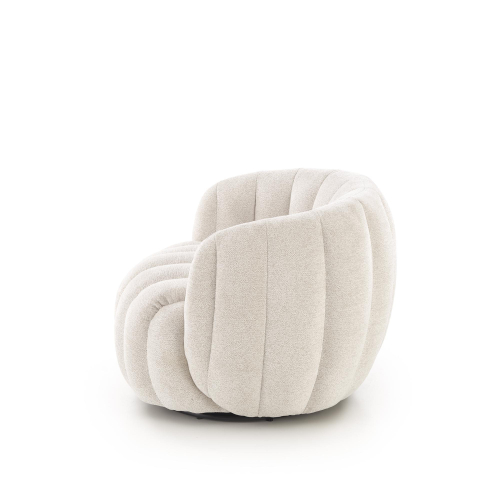 FRASER fotel wypoczynkowy obrotowy kremowy