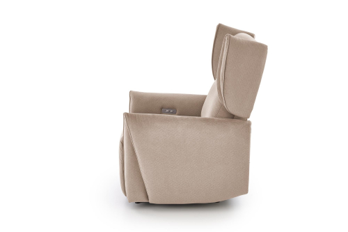 GELATO fotel wypoczynkowy z elektryczną funkcją rozkładania beżowy