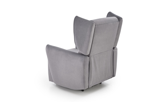 GELATO fotel wypoczynkowy z elektryczną funkcją rozkładania popielaty