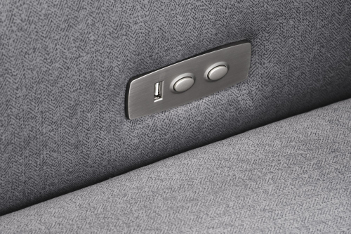 GELATO fotel wypoczynkowy z elektryczną funkcją rozkładania popielaty