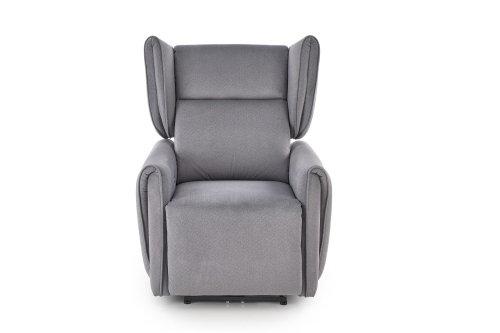 GELATO fotel wypoczynkowy z elektryczną funkcją rozkładania popielaty