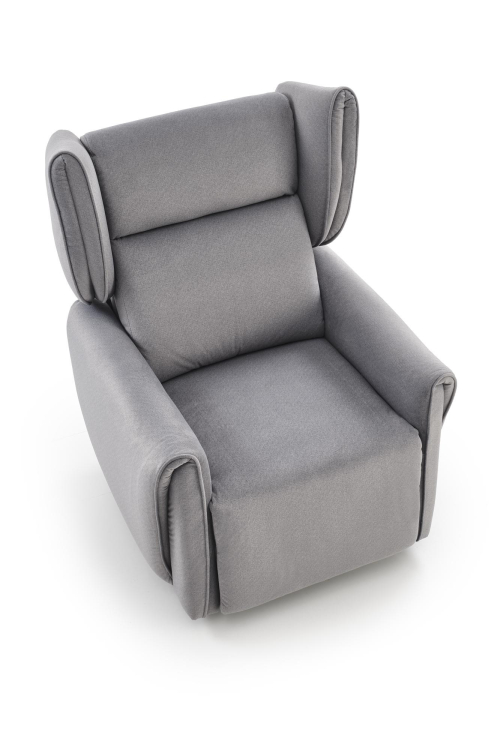 GELATO fotel wypoczynkowy z elektryczną funkcją rozkładania popielaty