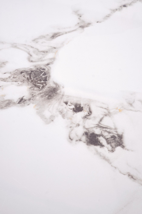 GILDA zestaw 3 ław, biały marmur / złoty