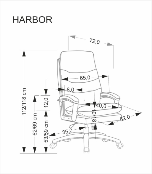 HARBOR fotel gabinetowy beżowy