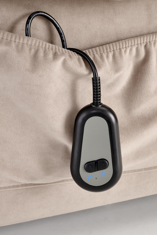 HORTON fotel wypoczynkowy z elektrycznym rozkładaniem i funkcją pionizacji  beżowy