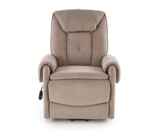 HORTON fotel wypoczynkowy z elektrycznym rozkładaniem i funkcją pionizacji  beżowy