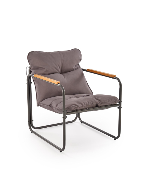 HUDSON, zestaw ogrodowy ( sofa, fotel 2x, ława ), popielaty / brązowy