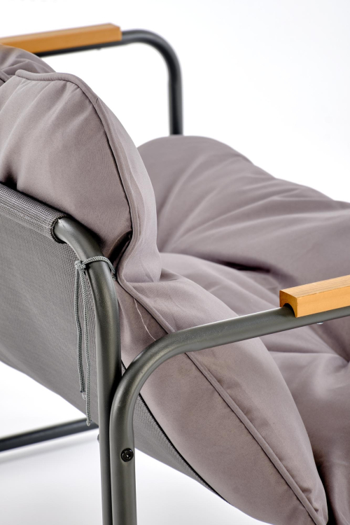 HUDSON, zestaw ogrodowy ( sofa, fotel 2x, ława ), popielaty / brązowy