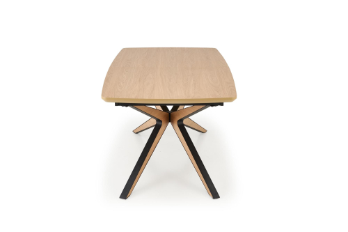 JAMES stół rozkładany 160-220/90/76 cm, naturalny / czarny