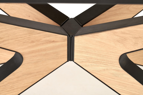 JAMES stół rozkładany 160-220/90/76 cm, naturalny / czarny