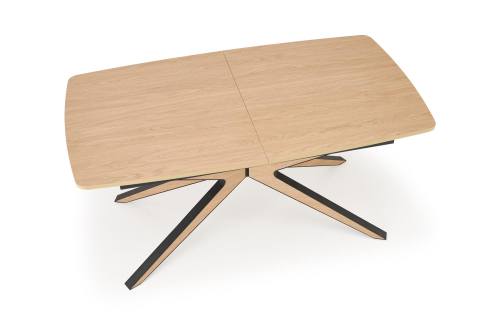 JAMES stół rozkładany 160-220/90/76 cm, naturalny / czarny