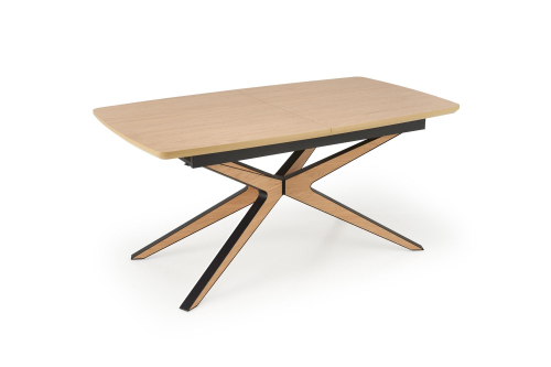 JAMES stół rozkładany 160-220/90/76 cm, naturalny / czarny