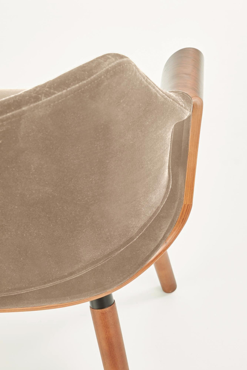 K396 krzesło orzechowy / beżowy