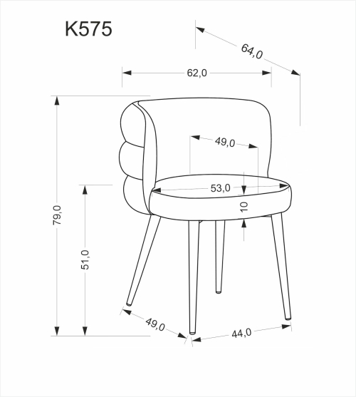 K575 krzesło kolor oliwkowy