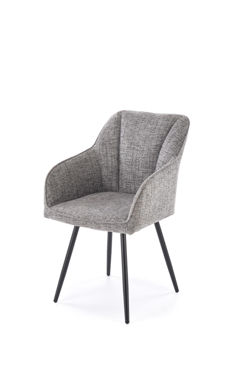 K576 krzesło z funkcją obrotu kolor popielaty