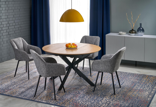 K576 krzesło z funkcją obrotu kolor popielaty