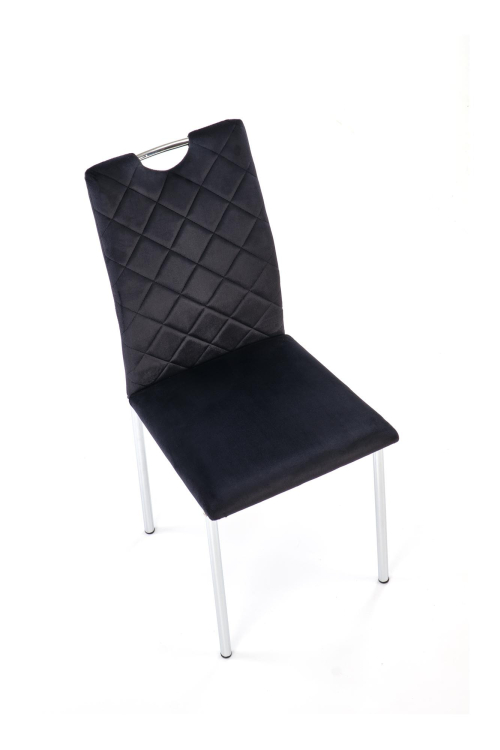 K578 krzesło kolor czarny / srebrny