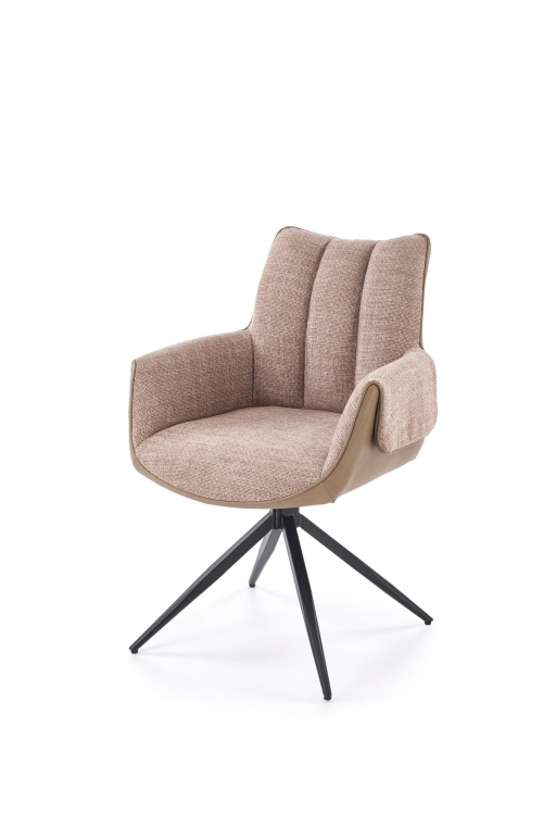 K579 krzesło z funkcją obrotu kolor brązowy