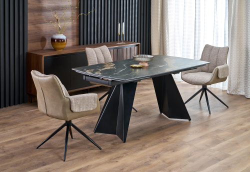 K579 krzesło z funkcją obrotu kolor brązowy