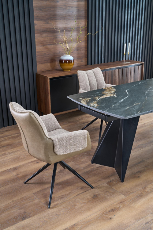 K579 krzesło z funkcją obrotu kolor brązowy