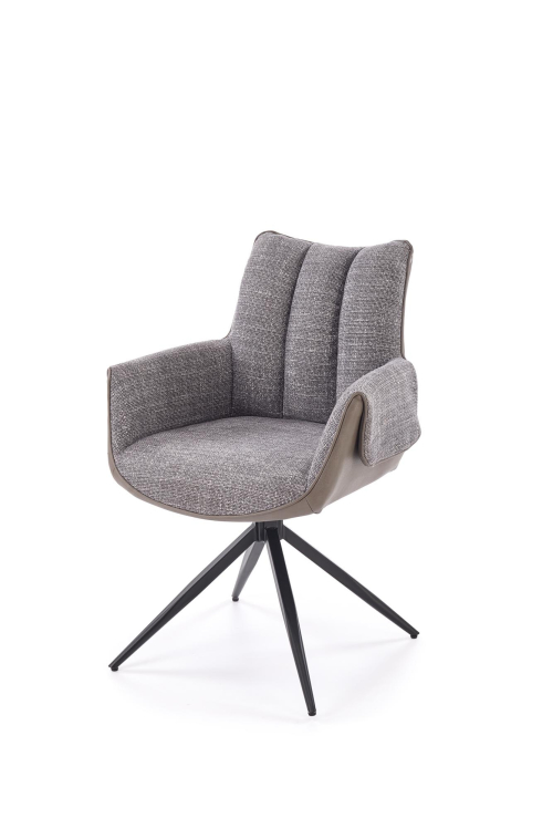 K579 krzesło z funkcją obrotu kolor popielaty