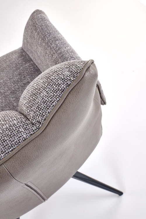 K579 krzesło z funkcją obrotu kolor popielaty