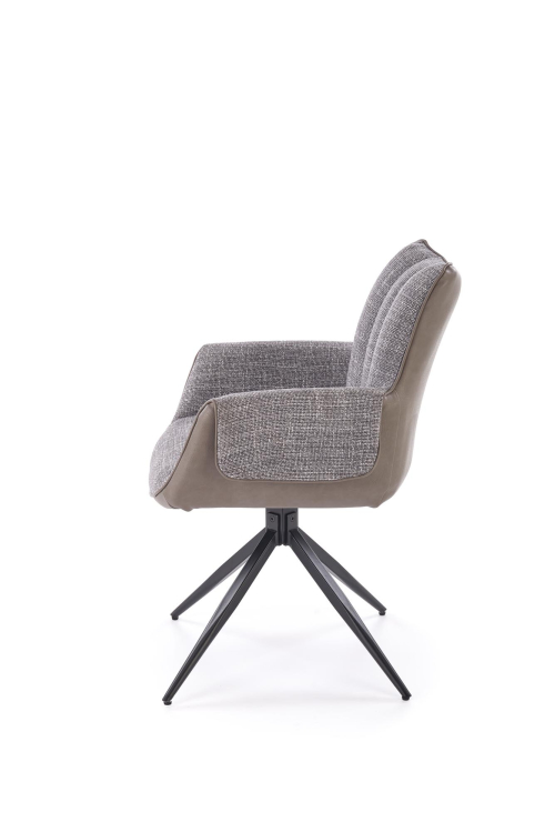 K579 krzesło z funkcją obrotu kolor popielaty