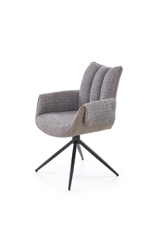 K579 krzesło z funkcją obrotu kolor popielaty