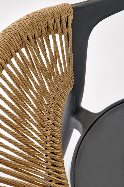 K582 krzesło kolor czarny / naturalny