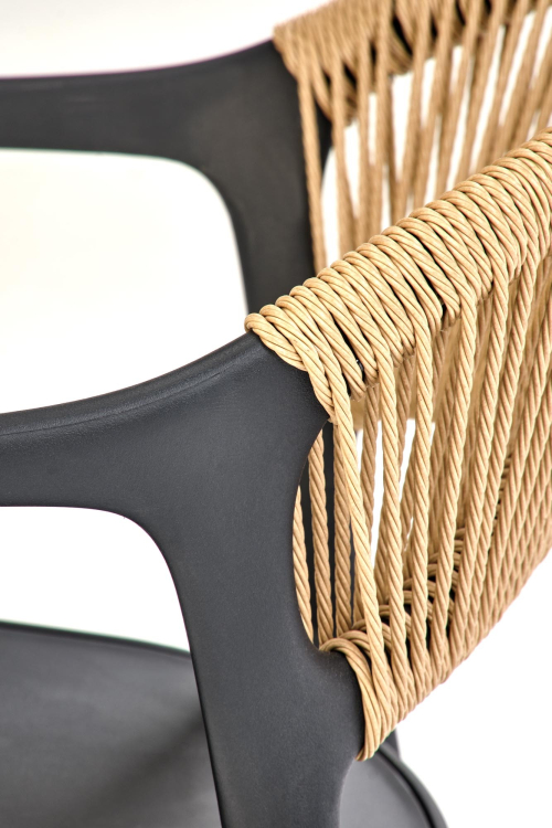 K582 krzesło kolor czarny / naturalny