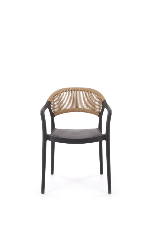 K582 krzesło kolor czarny / naturalny