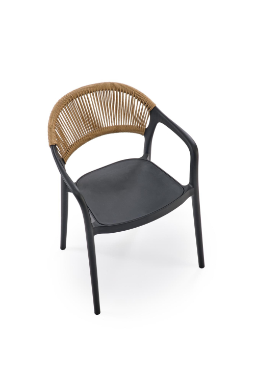 K582 krzesło kolor czarny / naturalny