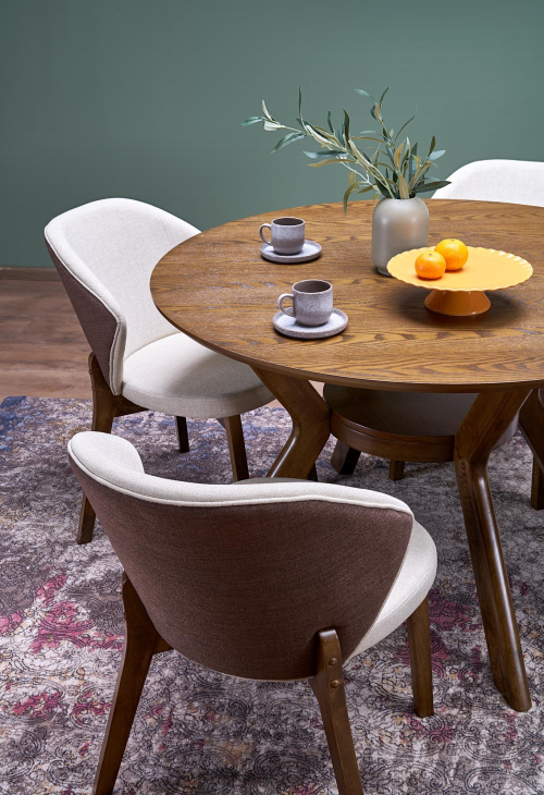 K583 krzesło kolor orzechowy / brązowy / beżowy